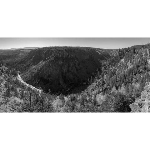 Gardner River Canyon, Yellowstone National Park White Modern Wood Framed Art Print by Herbert, Neal