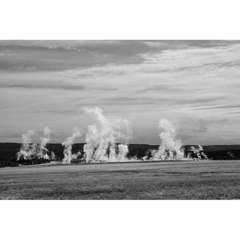 Fountain Paint Pots, Lower Geyser Basin, Yellowstone National Park Black Modern Wood Framed Art Print with Double Matting by Renkin, Diane