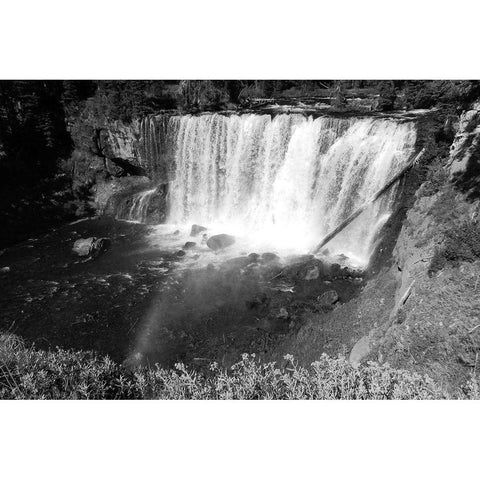 Iris Falls on the Bechler River, Yellowstone National Park Gold Ornate Wood Framed Art Print with Double Matting by Renkin, Diane