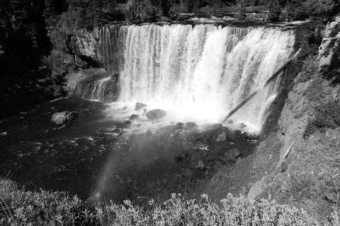 Iris Falls on the Bechler River, Yellowstone National Park White Modern Wood Framed Art Print with Double Matting by Renkin, Diane