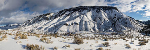 Mount Everts, Yellowstone National Park White Modern Wood Framed Art Print with Double Matting by The Yellowstone Collection