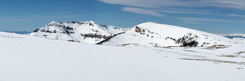 Spring Panorama in the Gallatin Mountains, Yellowstone National Park White Modern Wood Framed Art Print with Double Matting by The Yellowstone Collection