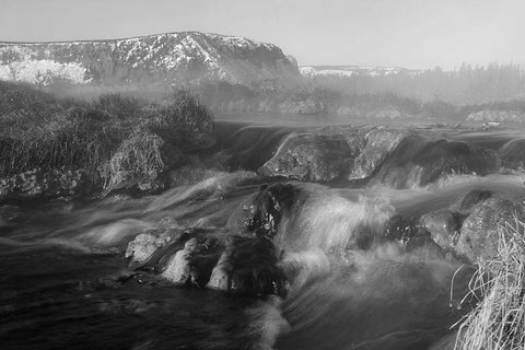 Terrace Spring Runoff Channel, Yellowstone National Park Black Ornate Wood Framed Art Print with Double Matting by Peaco, Jim