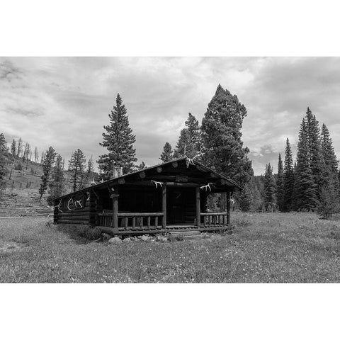 Hellroaring Station, Yellowstone National Park Black Modern Wood Framed Art Print with Double Matting by The Yellowstone Collection