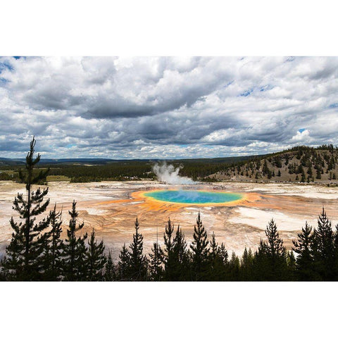 Views from the Grand Prismatic Overlook Trail, Yellowstone National Park Gold Ornate Wood Framed Art Print with Double Matting by The Yellowstone Collection