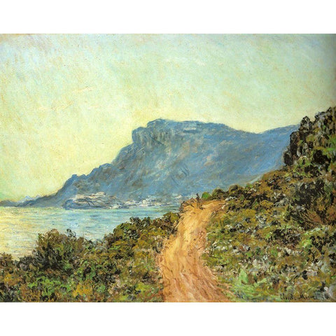 Cap Martin-near Menton 1884 Black Modern Wood Framed Art Print with Double Matting by Monet, Claude