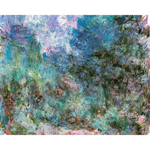 House among the Roses 1920 Black Modern Wood Framed Art Print with Double Matting by Monet, Claude