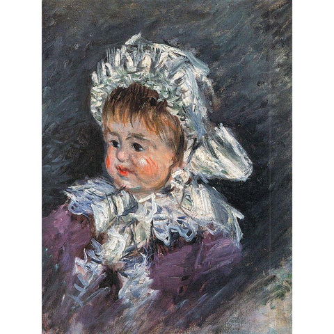 Portrait of Michel Monet as a baby 1878 Black Modern Wood Framed Art Print by Monet, Claude