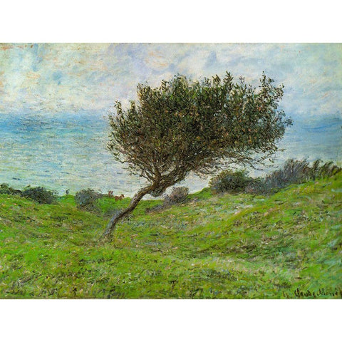 Sea coast at Trouville 1881 Gold Ornate Wood Framed Art Print with Double Matting by Monet, Claude