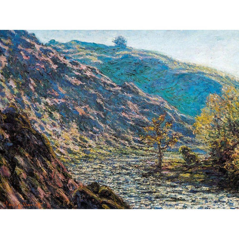 Torrent-Creuse 1889 Gold Ornate Wood Framed Art Print with Double Matting by Monet, Claude