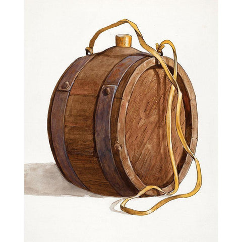 Water Barrel of Runlet Black Modern Wood Framed Art Print with Double Matting by Bartlett, Dana