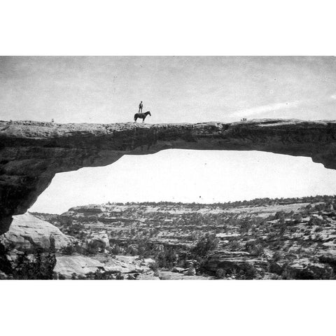 Natural Bridges National Monument Gold Ornate Wood Framed Art Print with Double Matting by Vintage Photography