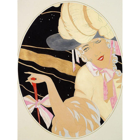 Elegant Lady White Modern Wood Framed Art Print by Wegener, Gerda