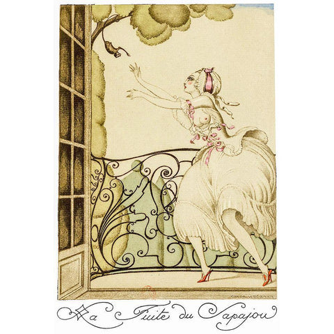 Sur talons rouges-contes image 029 White Modern Wood Framed Art Print by Wegener, Gerda