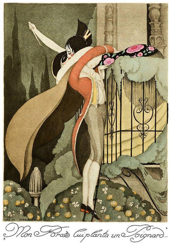 Sur talons rouges-contes image 185 White Modern Wood Framed Art Print with Double Matting by Wegener, Gerda