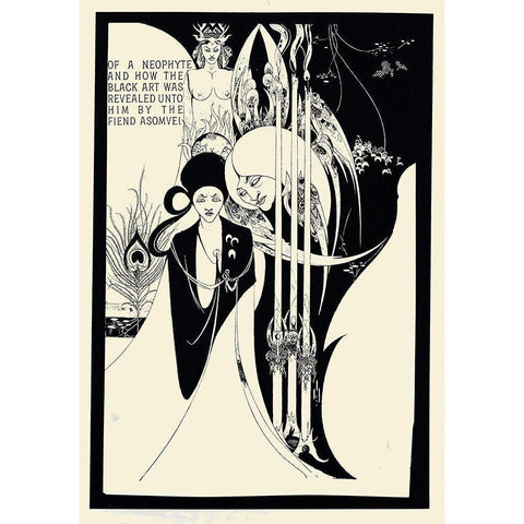 Of a Neophyte 1 Black Modern Wood Framed Art Print with Double Matting by Beardsley, Aubrey