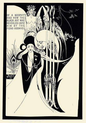 Of a Neophyte 1 White Modern Wood Framed Art Print with Double Matting by Beardsley, Aubrey