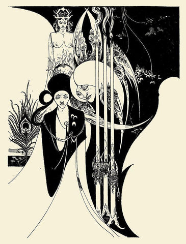 Of a Neophyte 2 White Modern Wood Framed Art Print with Double Matting by Beardsley, Aubrey