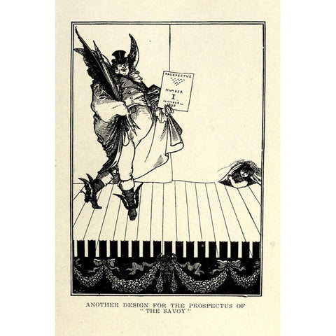 Prospectus 2 Black Modern Wood Framed Art Print with Double Matting by Beardsley, Aubrey