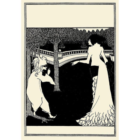 Cambridge ABC cover Black Modern Wood Framed Art Print with Double Matting by Beardsley, Aubrey