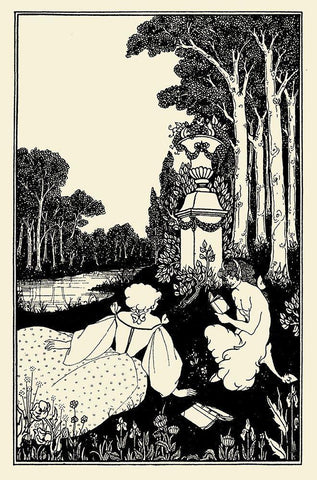 Jacques Tournebroche 1 White Modern Wood Framed Art Print with Double Matting by Beardsley, Aubrey