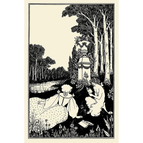 Jacques Tournebroche 1 White Modern Wood Framed Art Print by Beardsley, Aubrey