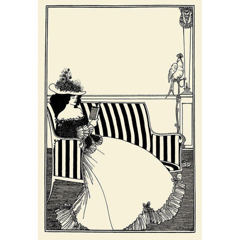 Jacques Tournebroche 2 Gold Ornate Wood Framed Art Print with Double Matting by Beardsley, Aubrey