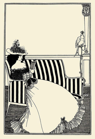 Jacques Tournebroche 2 Black Ornate Wood Framed Art Print with Double Matting by Beardsley, Aubrey