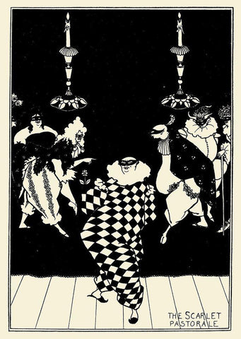 Scarlet Pastorale White Modern Wood Framed Art Print with Double Matting by Beardsley, Aubrey