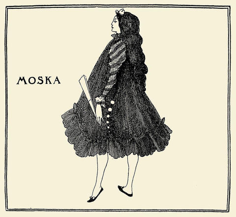 The Moska Black Ornate Wood Framed Art Print with Double Matting by Beardsley, Aubrey