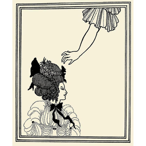 Two Athen Women 1896 Gold Ornate Wood Framed Art Print with Double Matting by Beardsley, Aubrey