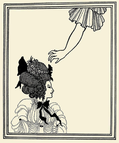 Two Athen Women 1896 White Modern Wood Framed Art Print with Double Matting by Beardsley, Aubrey