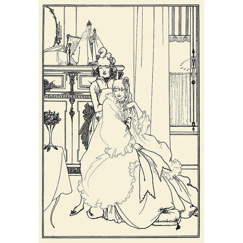 Savoy 1896 Vol.3 - Ballad of a Barber Black Modern Wood Framed Art Print with Double Matting by Beardsley, Aubrey