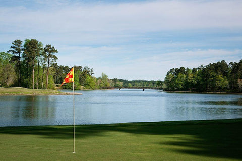 Grand National Golf Course II White Modern Wood Framed Art Print with Double Matting by Highsmith, Carol