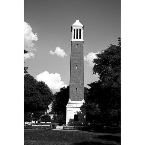 The Denny Chimes in Tuscaloosa-Alabama White Modern Wood Framed Art Print by Highsmith, Carol