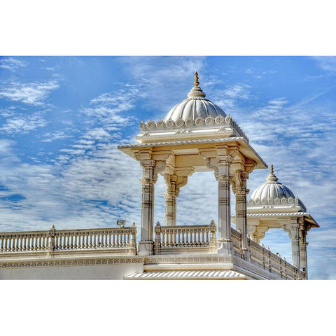 White Hindu Temple-Atlanta-Georgia I Black Modern Wood Framed Art Print by Georgia Picture Archive