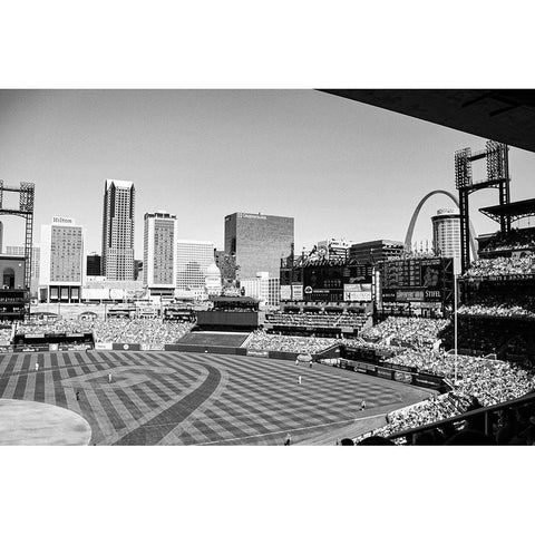 Busch Stadium-St Louis Missouri White Modern Wood Framed Art Print by Missouri Picture Archive