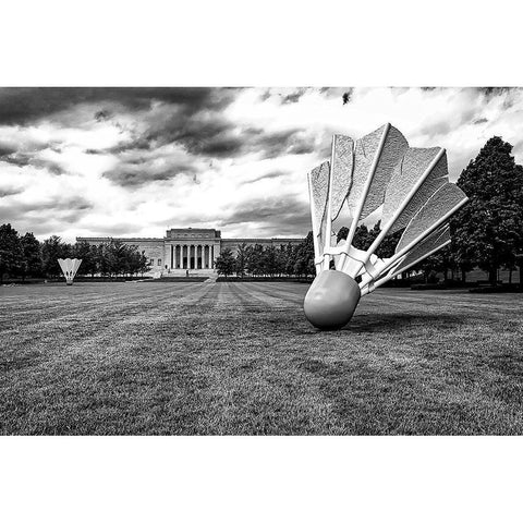 The Nelson Atkins Museum of Art in Kansas City Black Modern Wood Framed Art Print by Missouri Picture Archive
