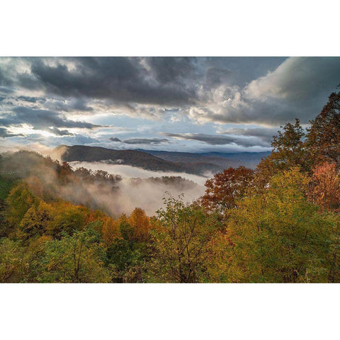 Autumn Landscape Tennessee Black Modern Wood Framed Art Print with Double Matting by Tennessee Picture Archive