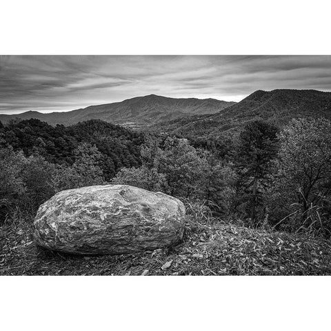 Foothills Parkway Tennessee during Autumn II Gold Ornate Wood Framed Art Print with Double Matting by Tennessee Picture Archive