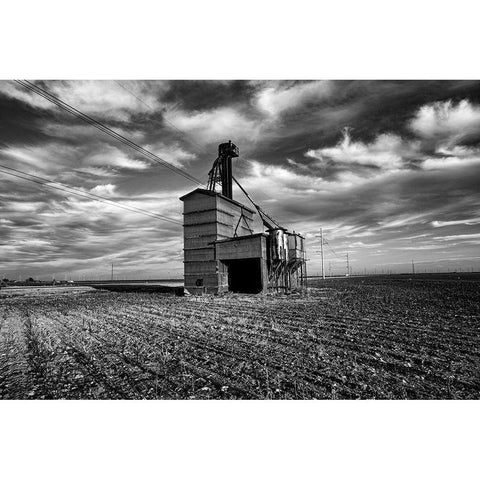 Agricultural Farm Land Texas Black Modern Wood Framed Art Print with Double Matting by Texas Picture Archive