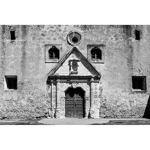 Mission Espada-San Antonio-Texas Gold Ornate Wood Framed Art Print with Double Matting by Texas Picture Archive