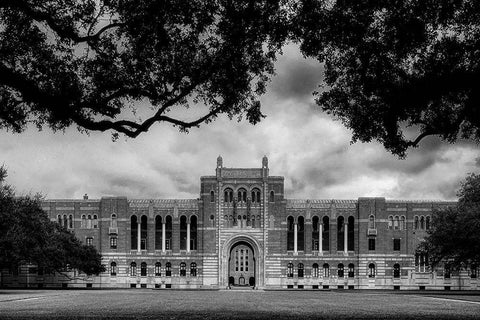 Rice University-Houston-Texas Black Ornate Wood Framed Art Print with Double Matting by Texas Picture Archive