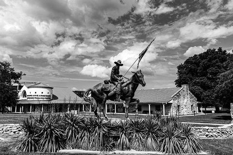 Texas ranger sculpture Black Ornate Wood Framed Art Print with Double Matting by Highsmith, Carol