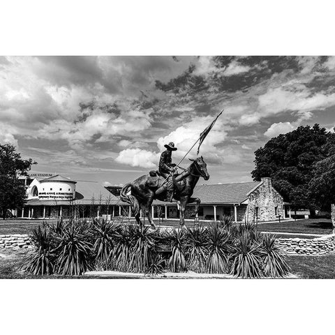 Texas ranger sculpture Gold Ornate Wood Framed Art Print with Double Matting by Highsmith, Carol