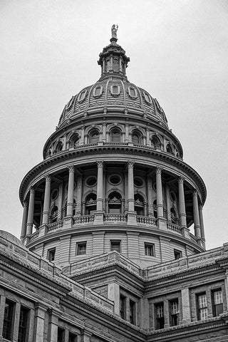 Texas State Capitol-Austin-Texas Black Ornate Wood Framed Art Print with Double Matting by Texas Picture Archive
