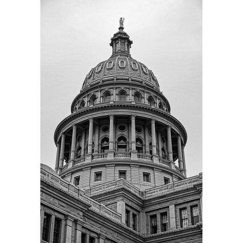 Texas State Capitol-Austin-Texas Black Modern Wood Framed Art Print by Texas Picture Archive