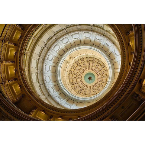 Texas State Capitol-Austin Gold Ornate Wood Framed Art Print with Double Matting by Texas Picture Archive