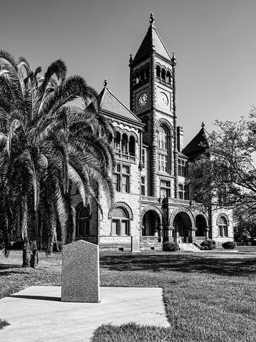 The DeWitt County Courthouse in Cuero-Texas White Modern Wood Framed Art Print with Double Matting by Highsmith, Carol