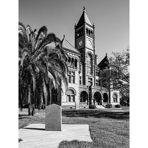 The DeWitt County Courthouse in Cuero-Texas Black Modern Wood Framed Art Print with Double Matting by Highsmith, Carol